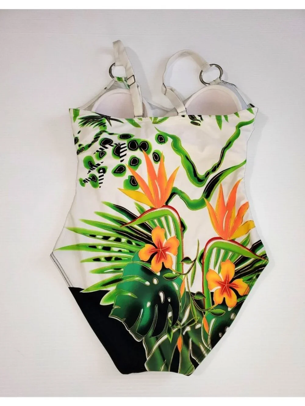 Ingear Women's One Piece Swimsuit Hawaiian Flowers Print Size 10 1208 - Picture 6 of 11